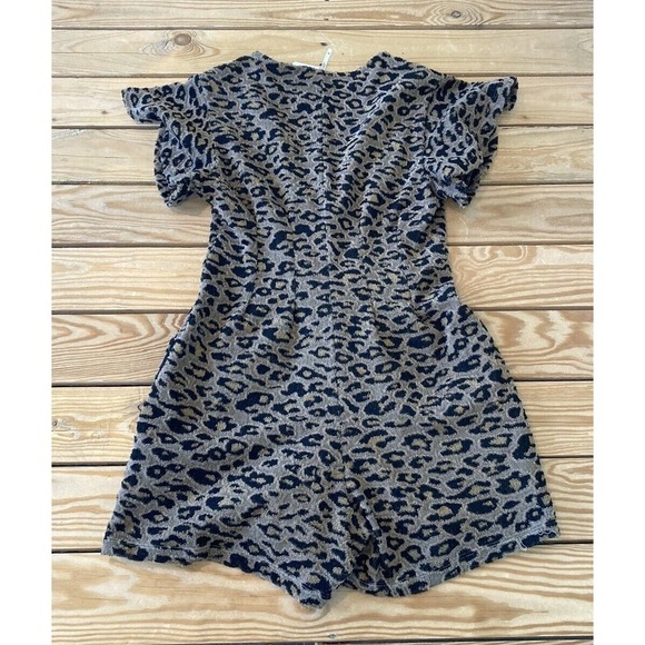 NWT $98 Free People Cheetah Print Romper Size XS Women’s Brown Black - Picture 2 of 9